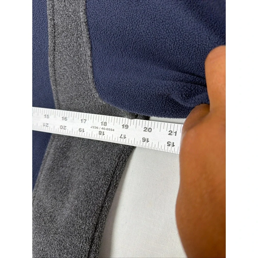 The North Face Full Zip Fleece Jacket Navy Blue Gray Mens Small 0266